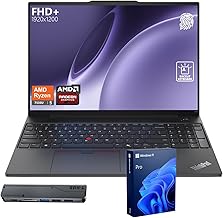Lenovo ThinkPad E14 Gen 6 - Laptop empresarial, pantalla FHD+ de 14 pulgadas, AMD Ryzen 5 7535U, 32 GB DDR5 RAM, SSD de 1 TB, huella digital, retroiluminada, Wi-Fi 6, Windows 11 Pro, paquete con