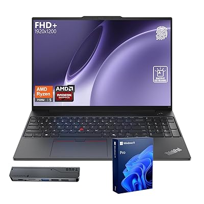 Lenovo ThinkPad E14 Gen 6 Business Laptop, 14" FHD+ Display, AMD Ryzen 7 7735U, 32GB DDR5 RAM, 1TB SSD, Fingerprint, Backlit Keyboard, HDMI, Webcam, Wi-Fi 6, Windows 11 Pro, with Bundle