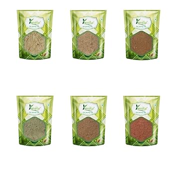YUVIKA Combo Pack for Advance Hair Care - Awla Powder - Reetha Powder - Shikakai Powder - Jatamansi Powder - Gudhal Phool Powder - Bhringraj Powder 300 Grams (50 Grams Each)