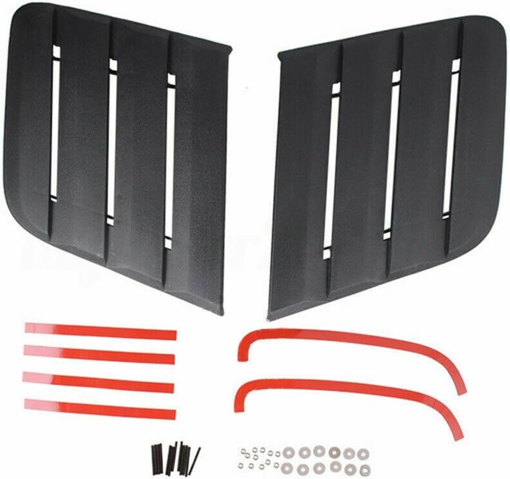 Car Front Hood Vent Air Intake Cover Heat Extractors Trim Sticker Compatible with Ford Mustang GT & Ecoboost 2018-2021#422083
