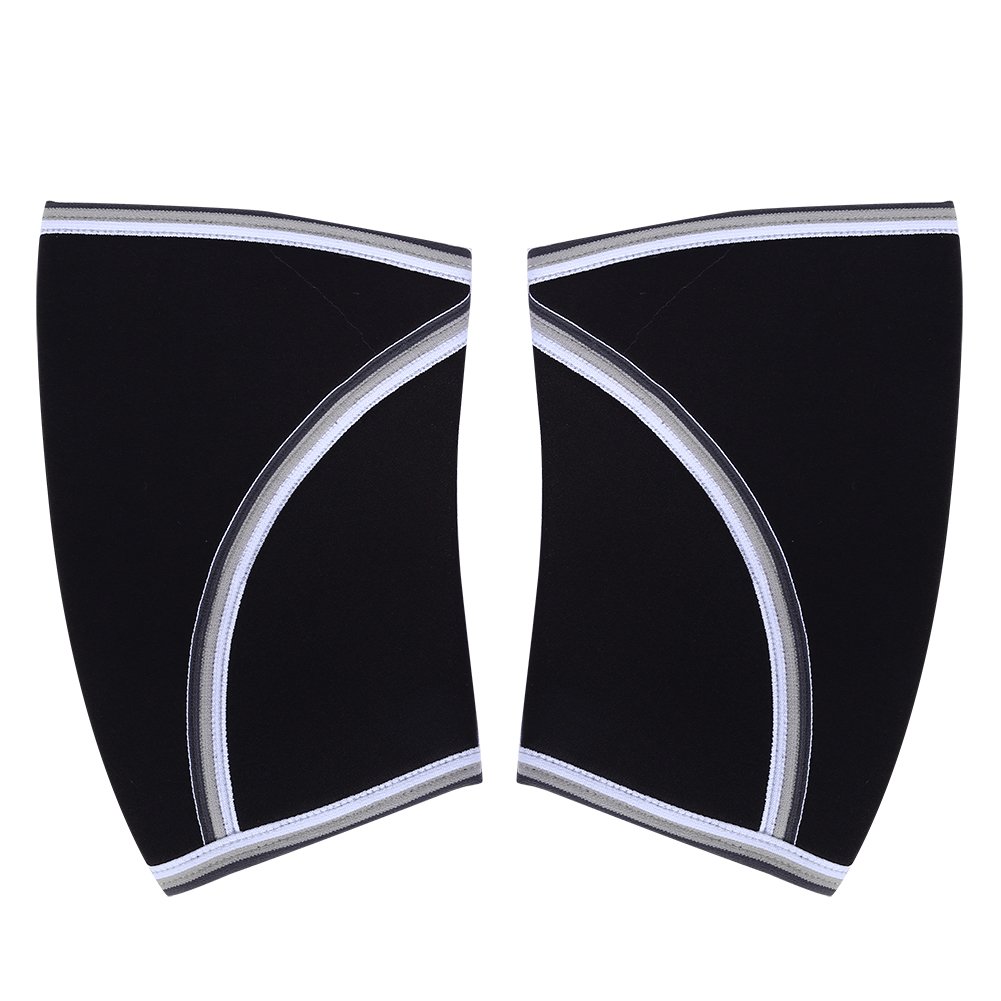 Cyrank Knee Sleeves for Weightlifting, 1 Pair 7mm Thick Knee Sleeve Neoprene Compression Knee Brace for Squats Gym Powerlifting (Black,M)