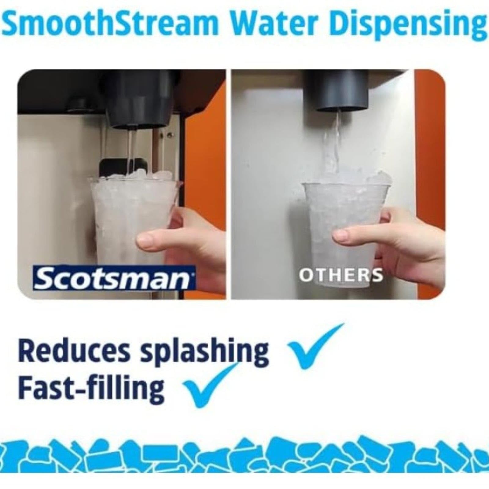 Scotsman Meridian Touchfree Countertop Nugget Ice Maker & Water Dispenser - 500 Lb/Day, 40 Lb Storage Bin on Fridge.com - View 5