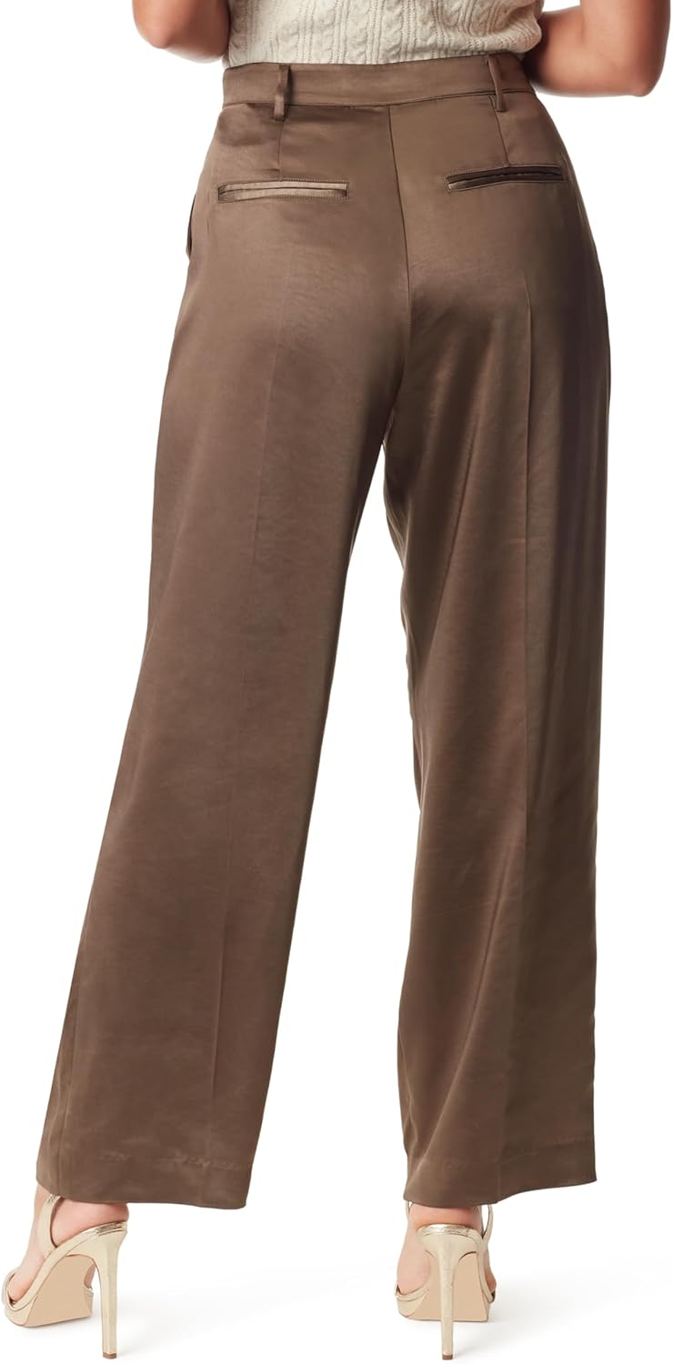 Women's Devyn High Rise Front Crossover Slight Taper Wide Leg Trouser Standard - Image 2