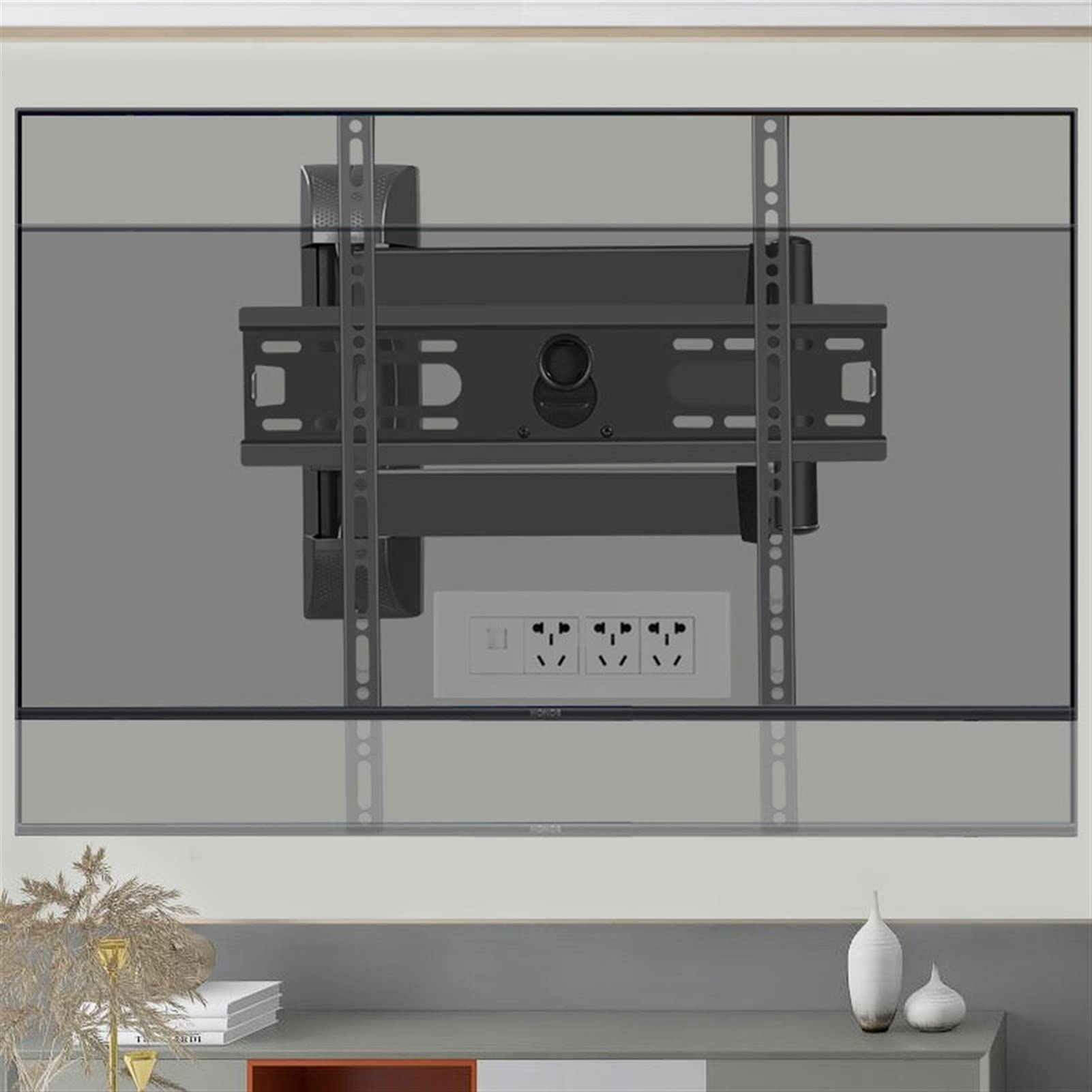 Base de Soporte para TV Ajustable, Soporte de Pared, Estante de Montaje para TV para televisores de 3255 Pulgadas, Soporte Giratorio Plegable para Pantalla LCD para el hogar, Sala de Estar y Oficina,