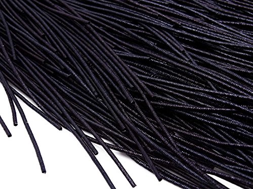 Hilo decorativo de bullions bordados negro con purl rugoso de 100 gramos miniatura 2