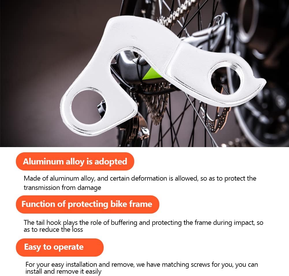 VGEBY Rear Gear Mech Derailleur Hanger, Aluminium Alloy Derailleur Hanger Tail Hook Drop Out Adapter for Mountain Bike (#003)