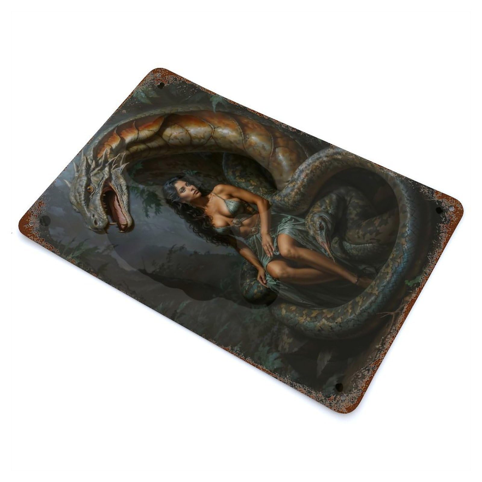 Lilith And Giant Snake Retro Metal Sign 11.8"x7.9", for Garage, Bar And Workshop Decor, Shabby Chic Decor