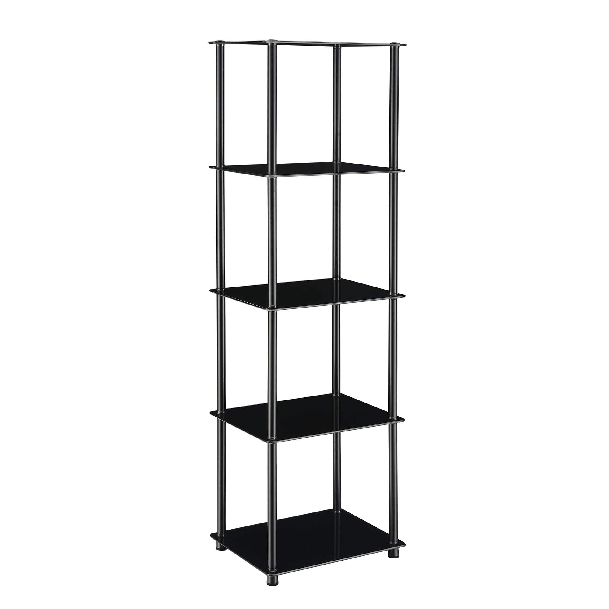 Convenience ConceptsDesigns2Go Classic 5-Tier Tower, Black Glass