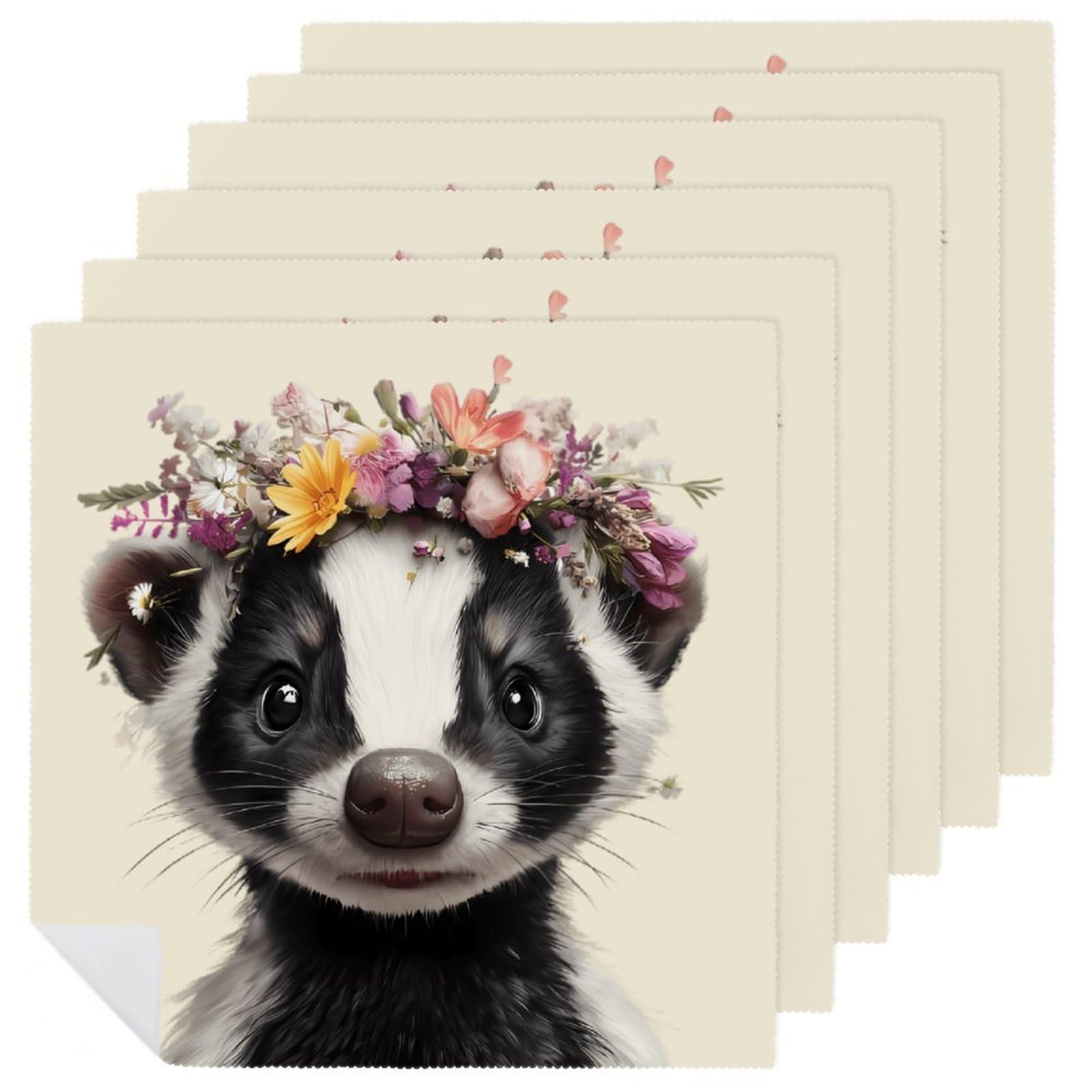 Servilleta de mesa de Skunk suave y reutilizable para reducir residuos en eventos y fiestas
