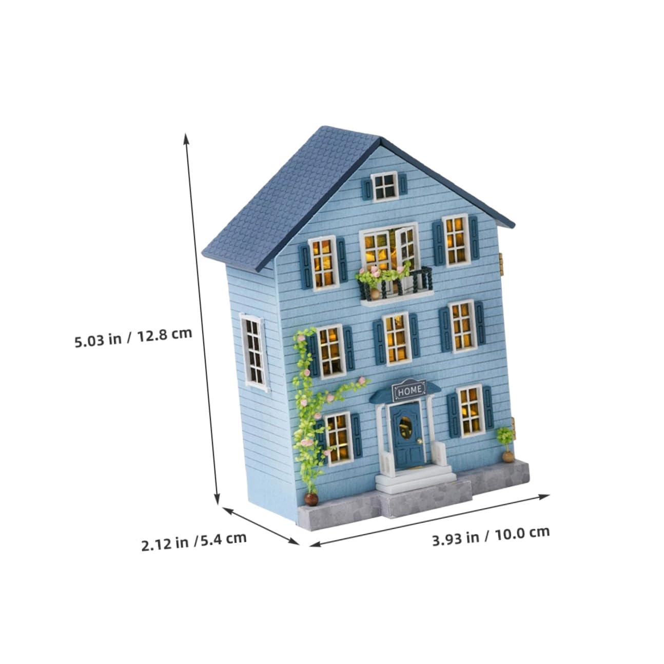 ORFOFE Kit de Casa Miniatura de Madera para Armar DIY con Muebles y Accesorios Creativos Diseño Portátil Compacto Decoración de Mesa Hogar y Manualidades Navideñas Adecuado para