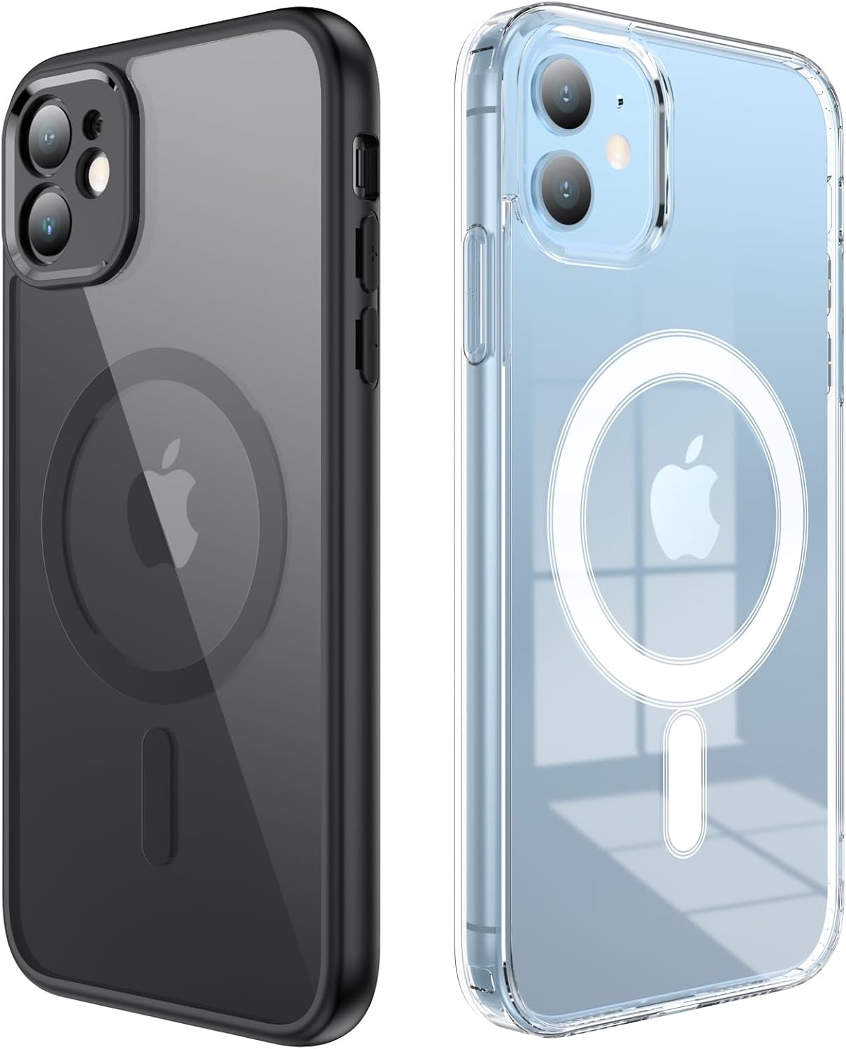 Coque Magnétique IPhone 11 Compatible MagSafe - Housse Mate Translucide, Protection Renforcée, Aimants Puissants