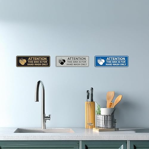 Miniatura 9 de Atención estándar este fregadero es solo para lavar a mano (plata cepillada) - grande (1 paquete)