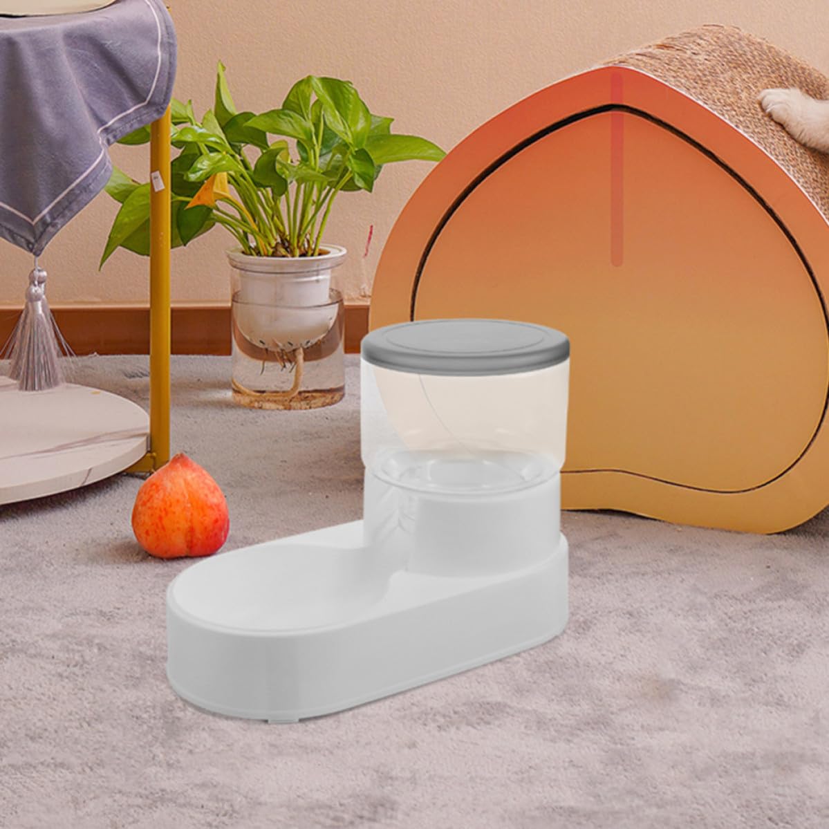 2 Piezas Comedero Automático para Gatos y Perros, Plástico Ligero