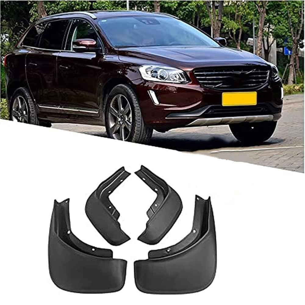 RJQXZXGQ Car Mud Flaps, for Volvo XC60 2014 2015 2016 2017 Front & Rear Car Mud Flaps, Splashproof Tough Auto Splash Guards Fenders