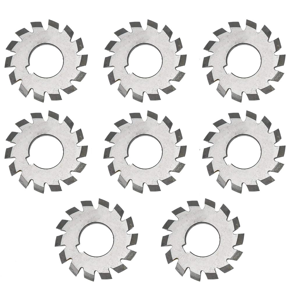 Hochgeschwindigkeitsstahl-Fräser, M0,5 x 16 mm, gerader Zahnradfräser, HSS-Fräser in Scheibenform, für Industriebedarf, Fräser, 8 Stück