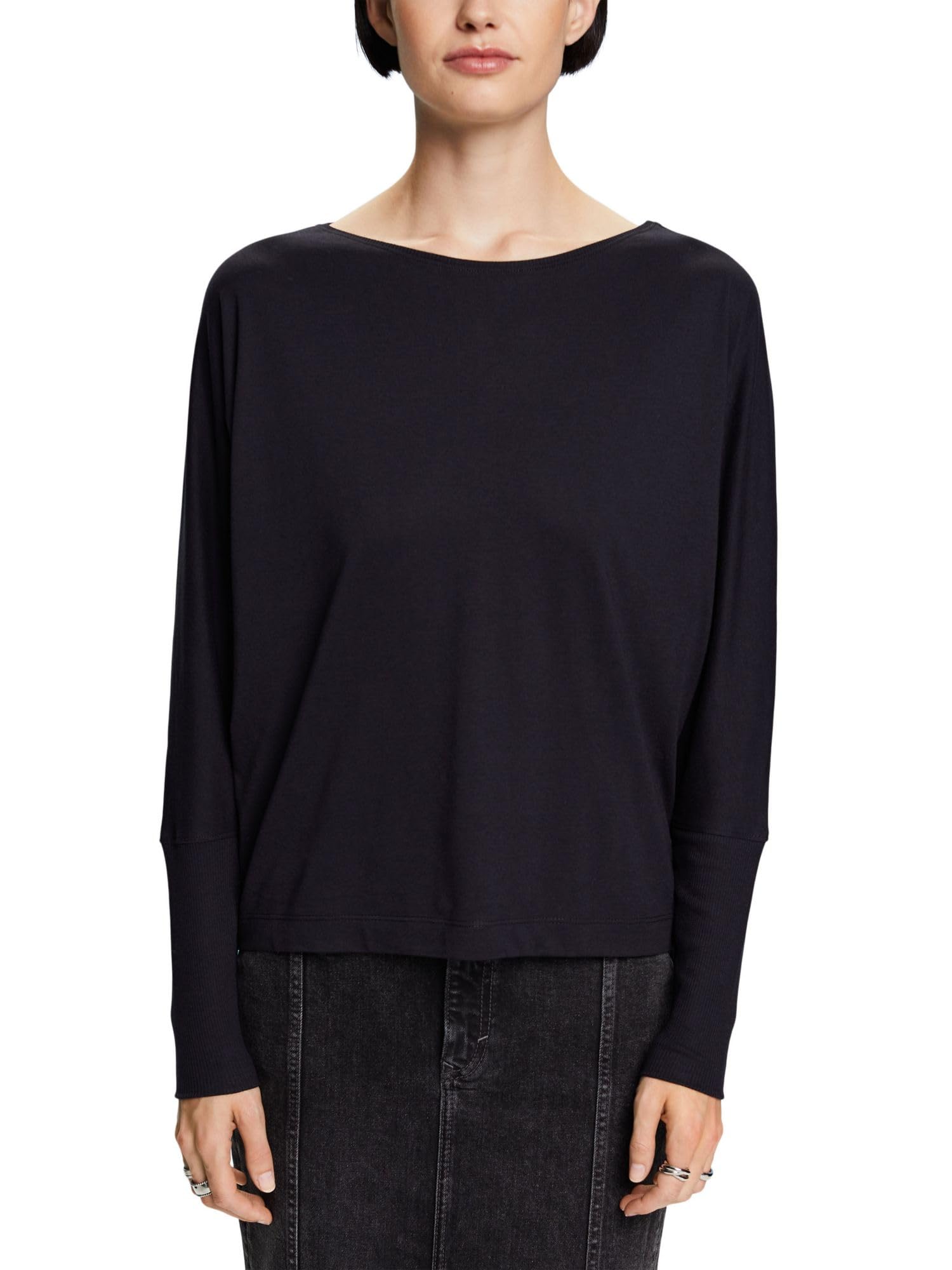ESPRIT Women's 103eo1k310 T-Shirt, 001/Black, S