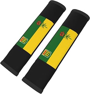 Flag of Saskatchewan Car Seat Belt Cover Pad for Adults Kids Car Interior Decor Seat Belt Cover Pad 2 PCS Strap Shoulder Pad Seatbelt Covers Protective Sleeves