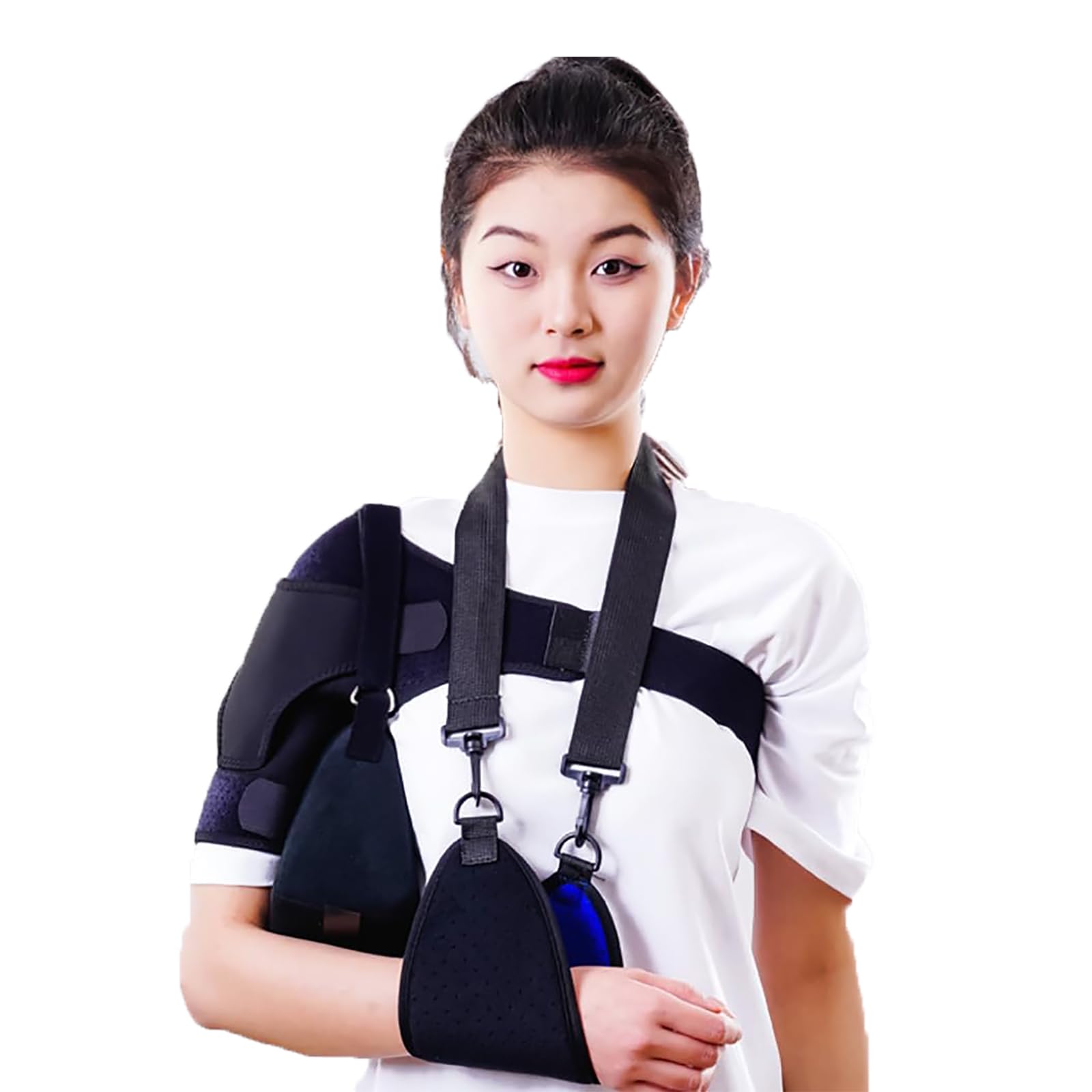 Shoulder Brace Strap Shoulder Compression Wrap Shoulder Brace with Portable Bag Adjustable Tightness and 360 All-Round Fixation Breathable