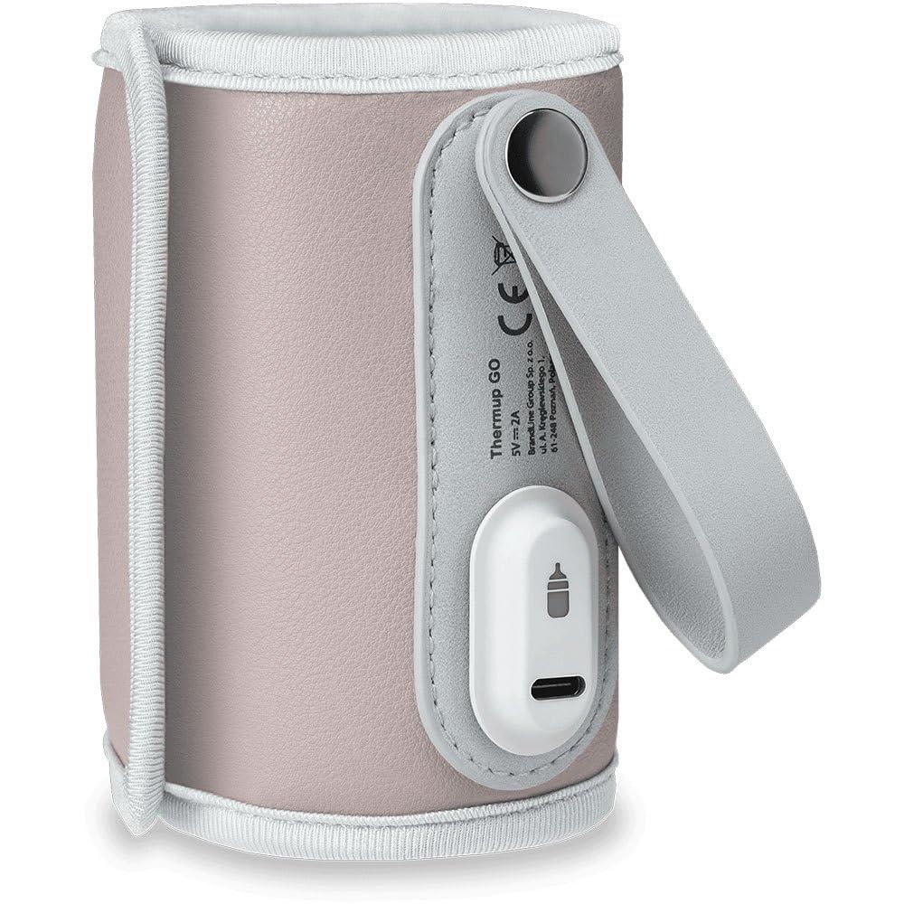 LIONELO Thermup Go Scaldabiberon portatile per mantenere la temperatura, Alimentato tramite il cavo USB Mantenere temperatura di latte e pappe neonato, Scaldabiberon auto, Senza BPA Piccolo e leggero