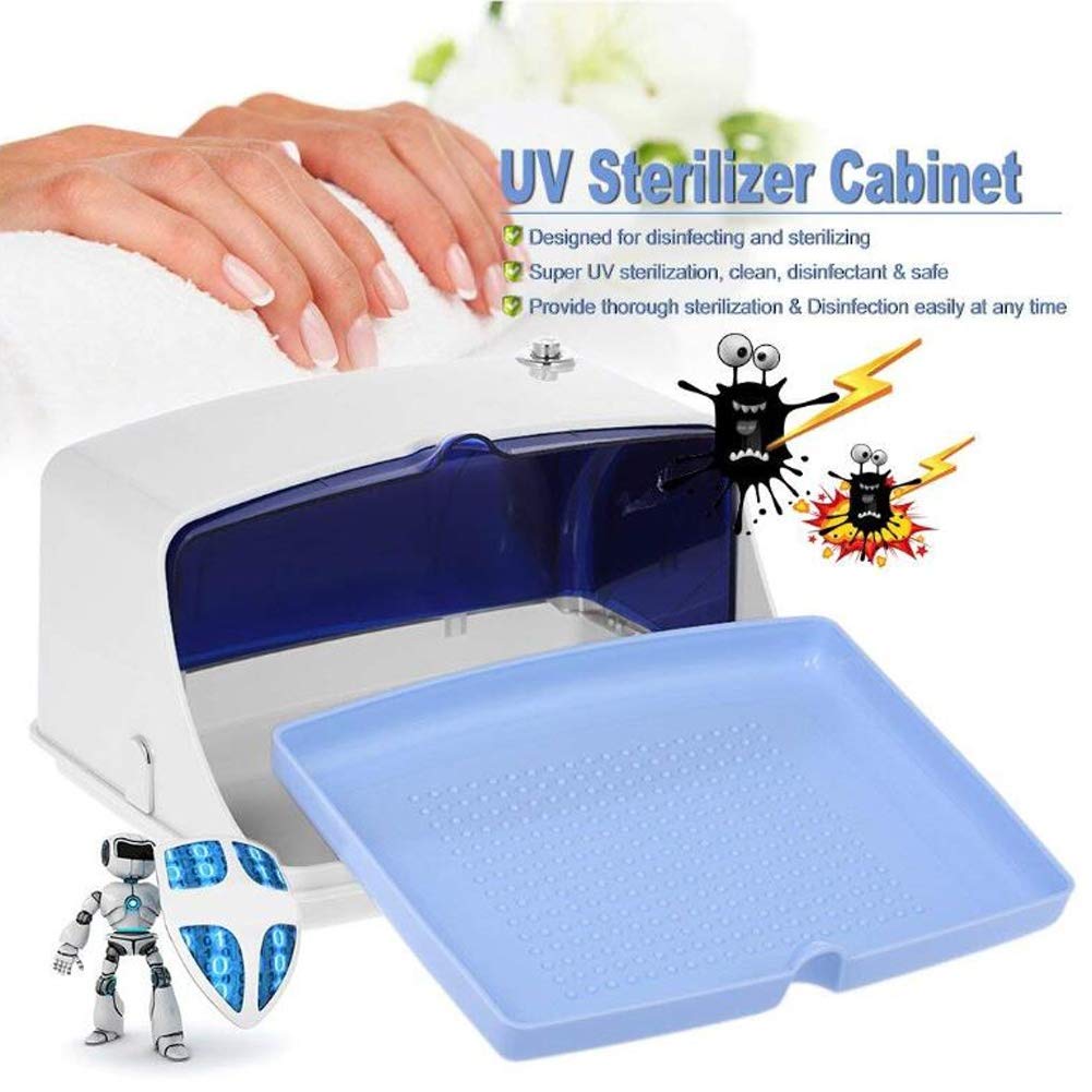 5W Esterilizador UV Profesional 220V pequeño salón de Belleza manicura Herramienta desinfección Caja, White