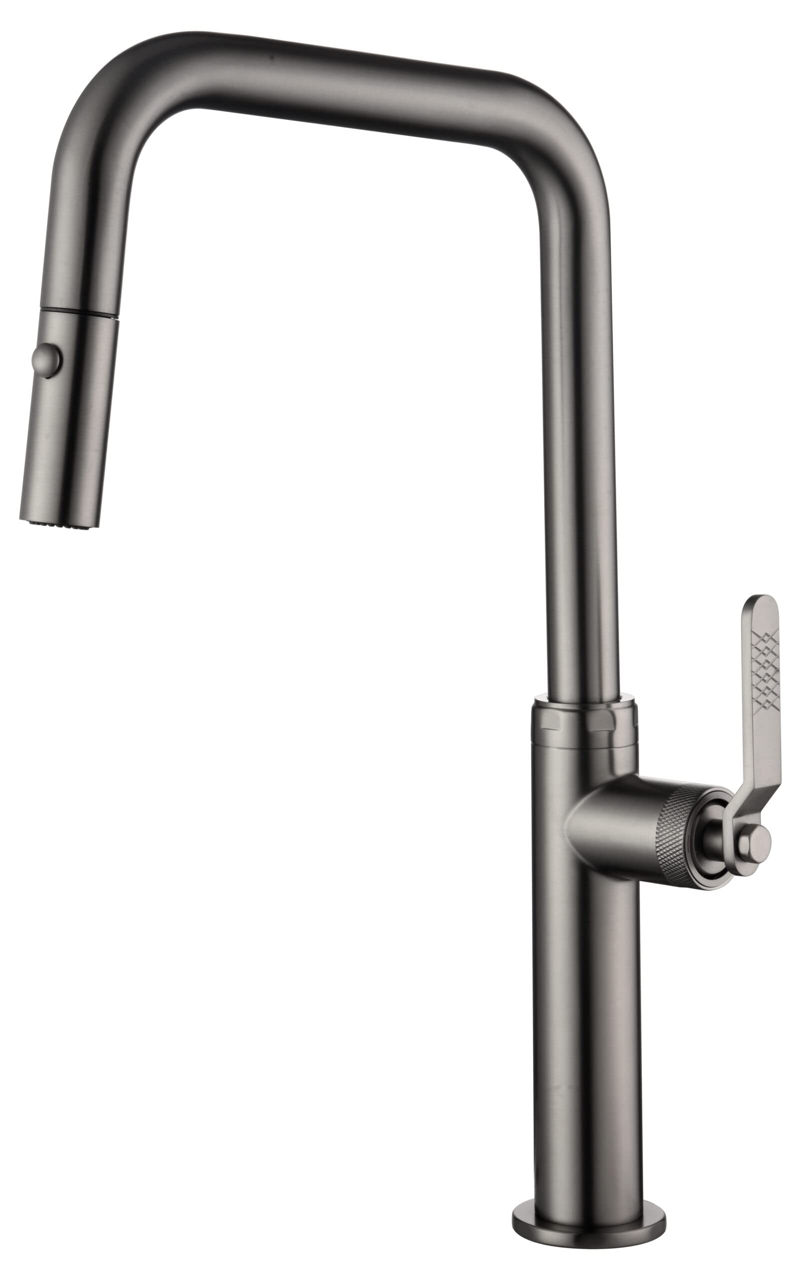 Mice - Grifo de cocina monomando extraíble con difusor doble jet - Mangera Flexible 360º - Griferia de Cocina Color Black Gun Metal - Serie Niza GCE027/BGM Imex