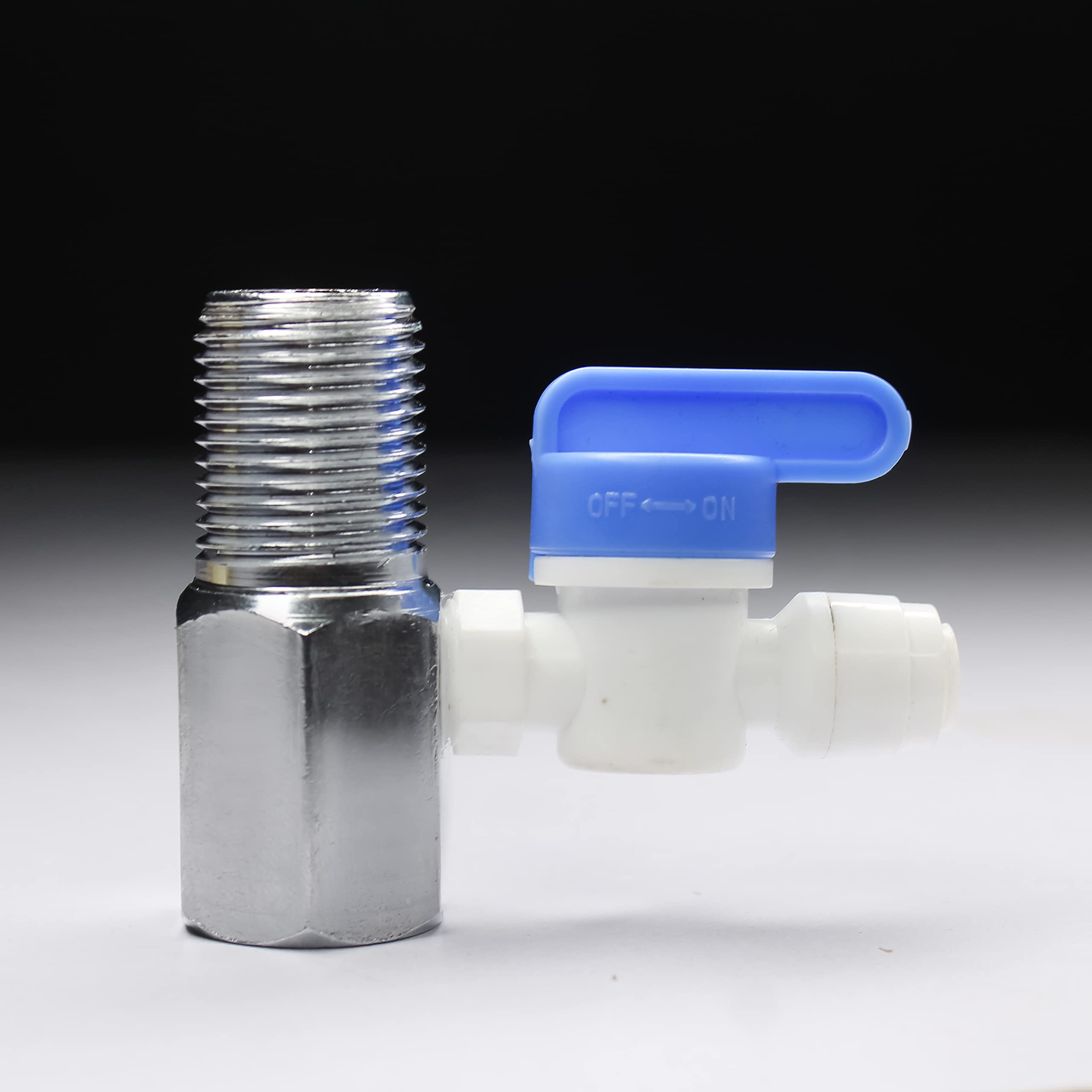 IONIX Plastic Inlet Valve 1/4 Size FoALL Ro Water purifiers (Plastic Handle and MS Nipple 1/4 Size)-image-13