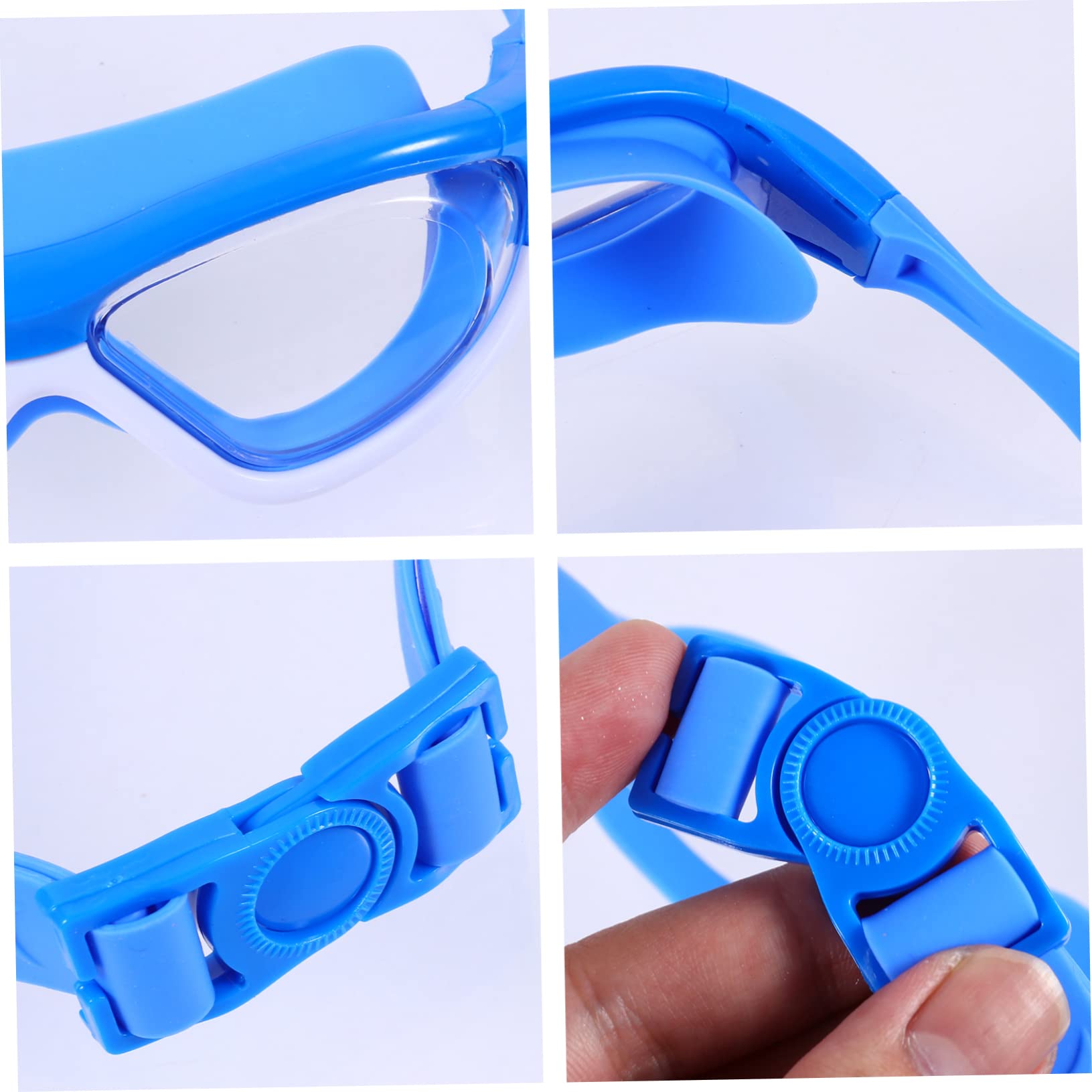 BESPORTBLE 2 Piezas De Correa Para Niños Antiniebla Azul Ancho Fugas Y Azul Gafas Antitransparentes Para Adolescentes Piscina Jóvenes Niños Nadar Gafas Protectoras