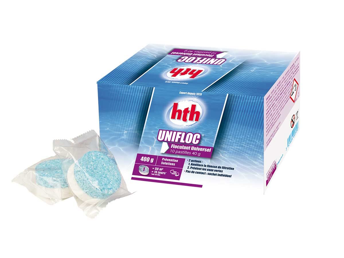 HTH Unifloc Comprimés 40 g - Floculant pour Piscine