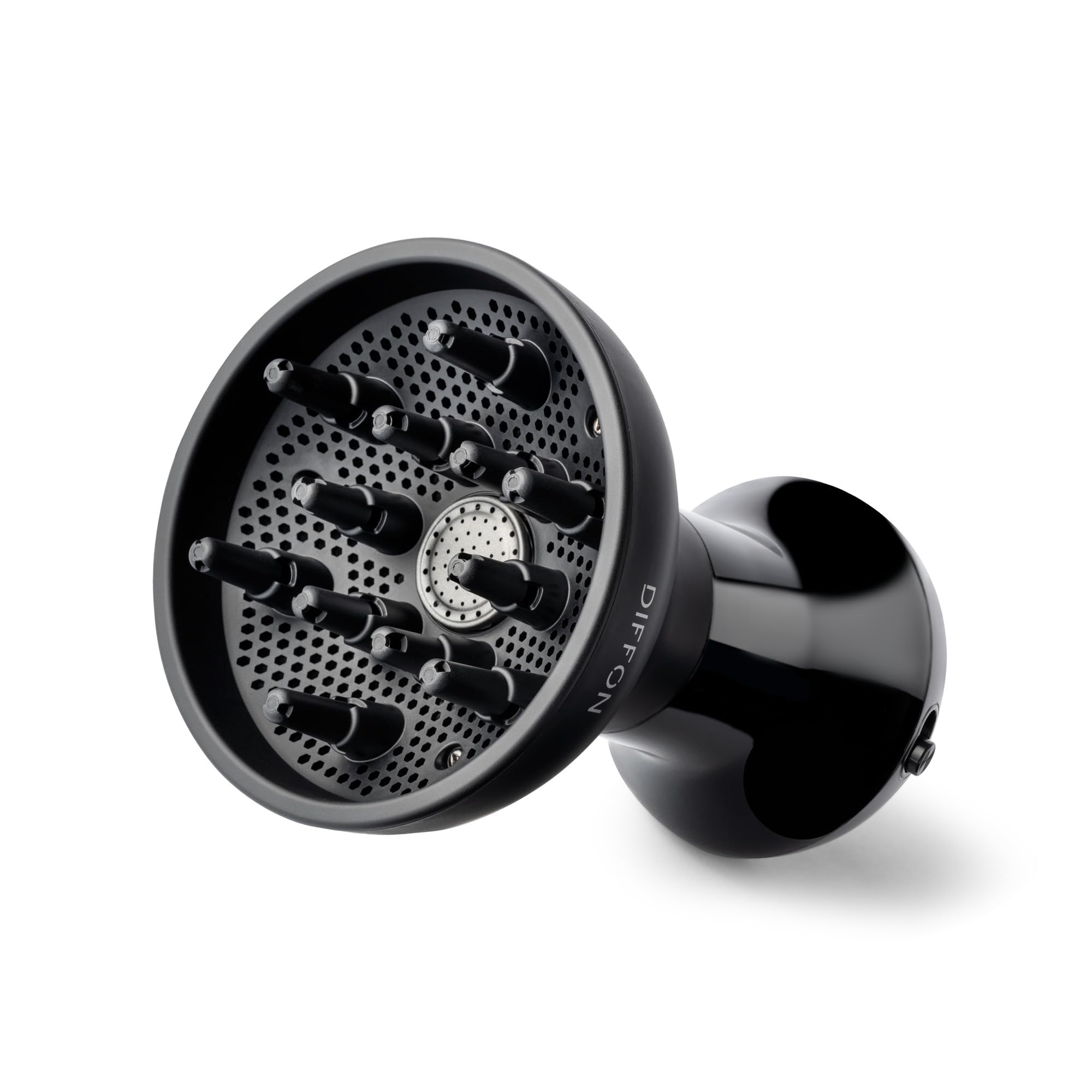 Imetec Diffon, Difusor Secador de Aire Caliente para Cabello Rizado de Hombre, Rizos Definidos Sin Encrespamiento, Tecnología Cerámica, 2 Niveles de Aire/Temperatura, Doble Tensión, 700 W, Negro