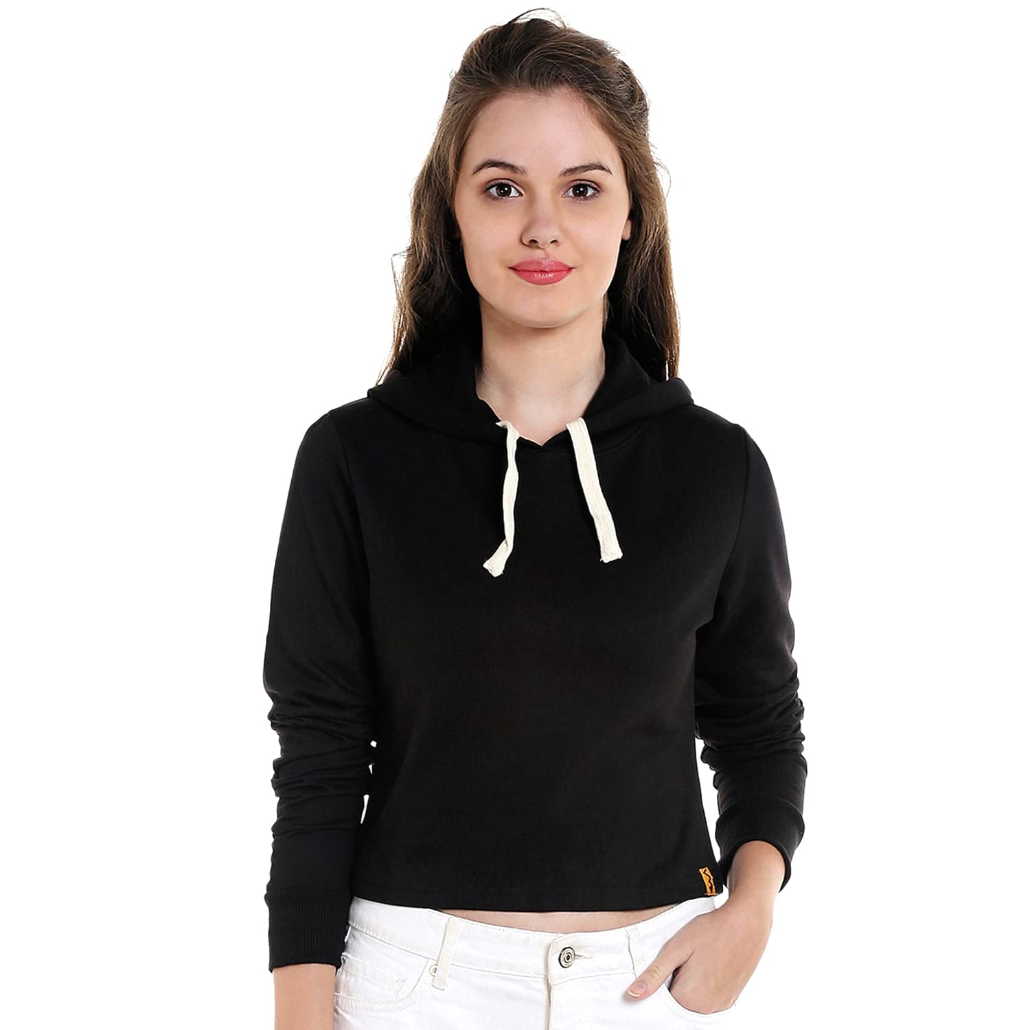 Campus SutraWomen's Cotton High Neck Regular Fit Sweatshirt For Casual Wear | Structured Sweatshirt With Premium Fabric, Comfort Fit And High-Performance For Everyday Wear