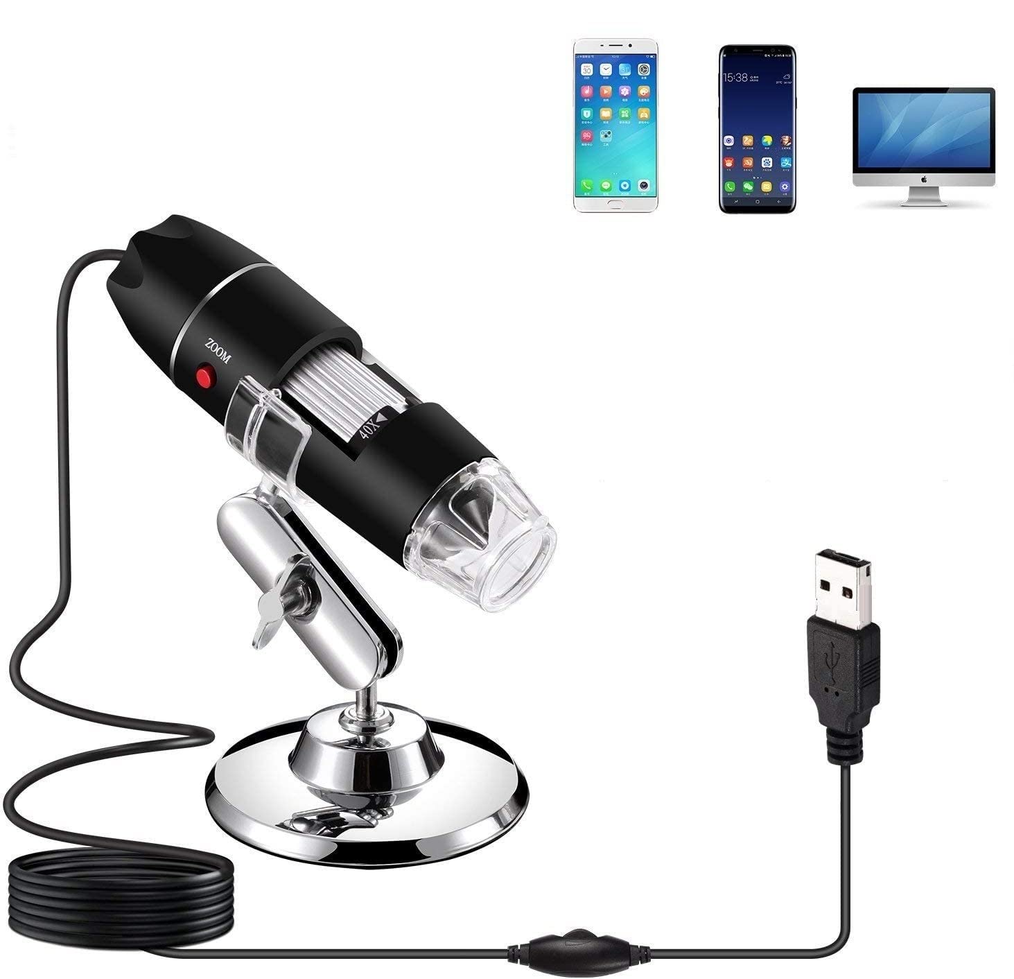 RuhZa USB Microscope, Digital Handheld 50X1000XMagnification Endoscope Mini Video Camera with 8 Adjustable LED Lights, Compatible with Windows 7/8/10/11 Mac Linux Android (with OTG)-image-41