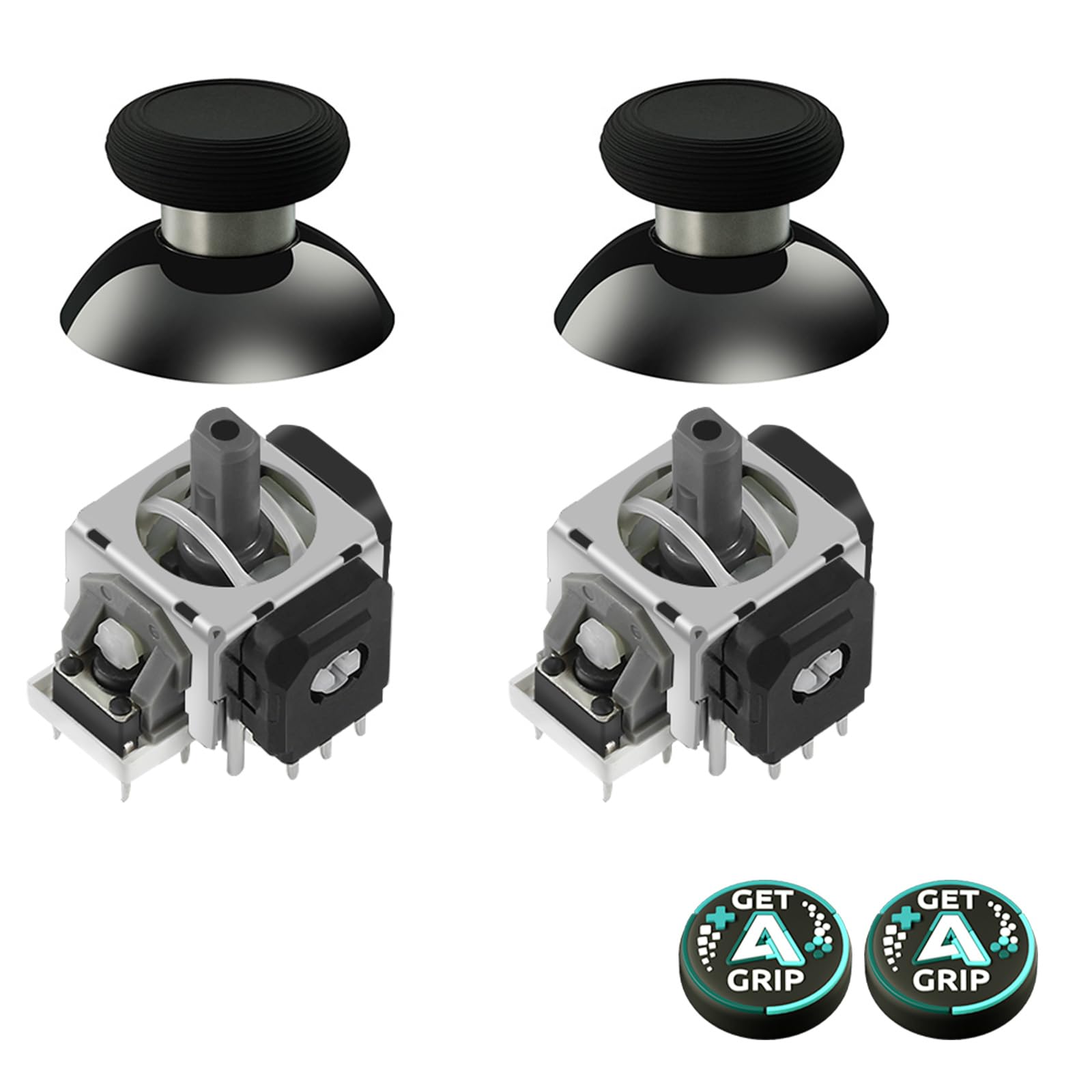 AKNES GuliKit TMR Electromagnetic Joysticks for DualSense PS5 / DualSense Edge Controller, Sticks Replacement Accessories for Playstation 5 Controller, Thumbstick Caps included