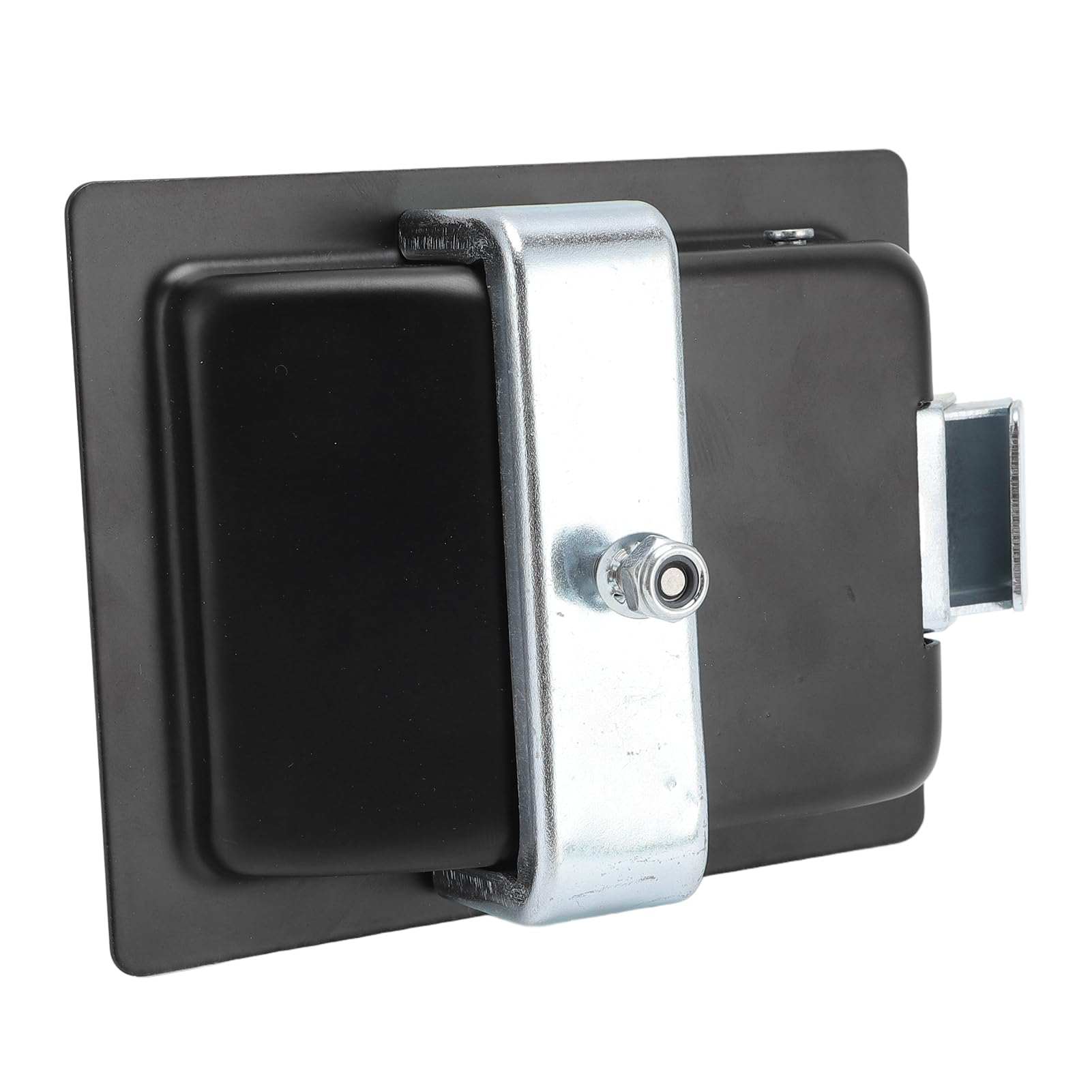 Caja de herramientas de montaje empotrado de acero al carbono con mango de paleta para camión RV con lengüeta de bloqueo de acero inoxidable y 127X102mm 2 uds