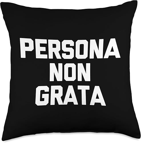 Miniatura 4 de Funny Gifts & Funny Designs Persona Non Grata-Funny Saying Sarcastic Cute Cool Novelty Throw Pillow, 16x16, Multicolor