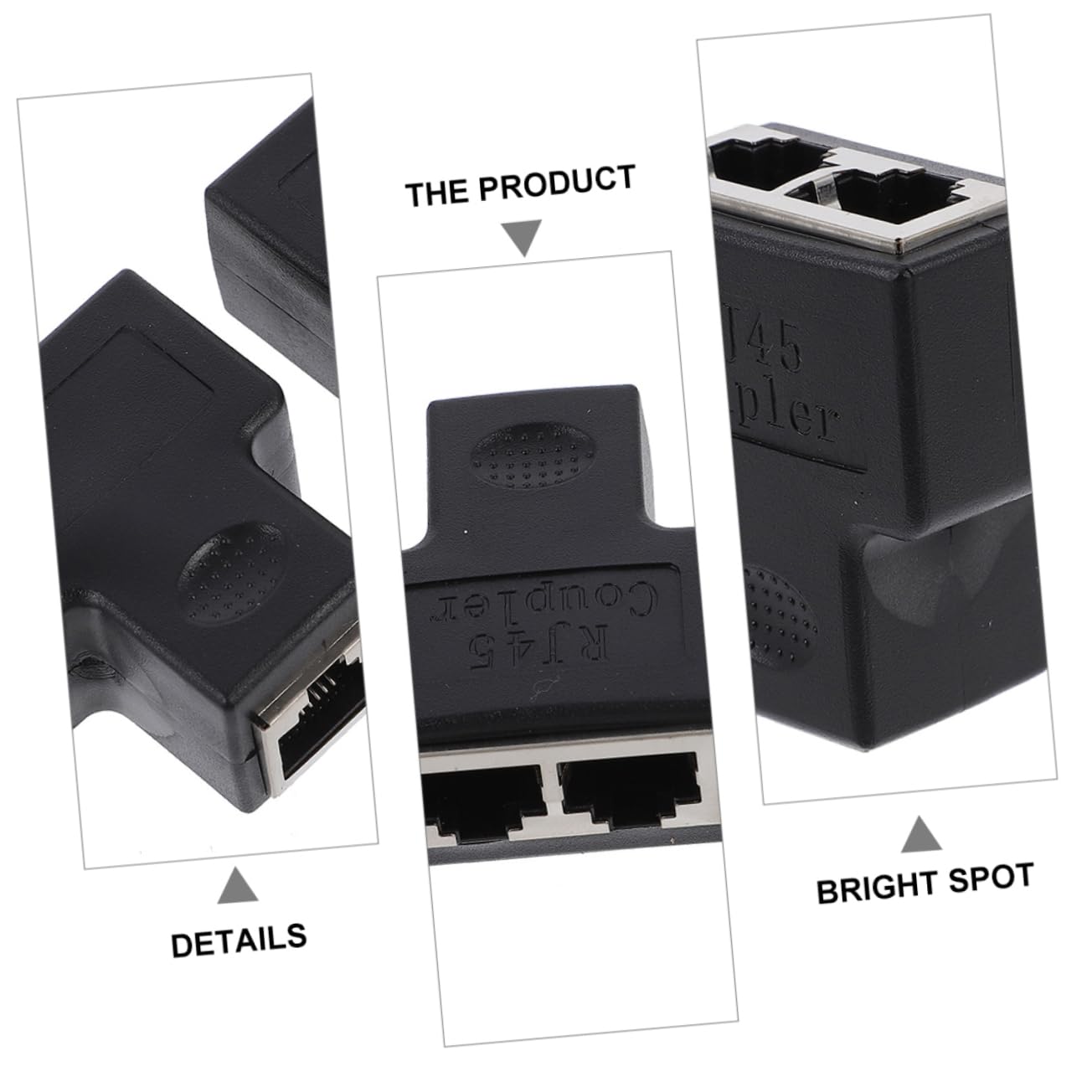 HOMSFOU Ethernet Splitter Adapter to Port Network Connector for Dual Device for Access for Use