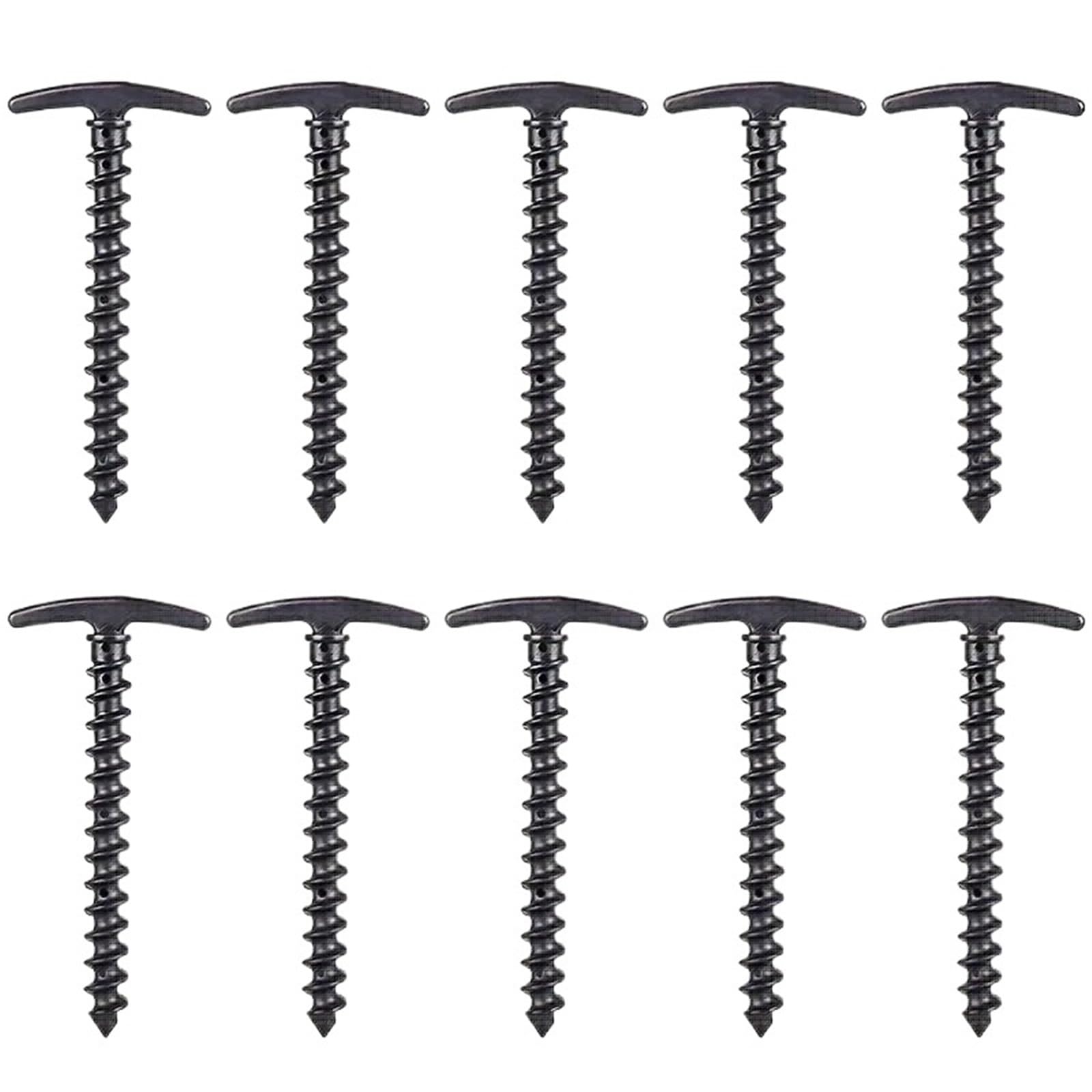 Piquets de Tente Camping Accessoires d'Ancrage Sol à Vis pour Randonnée Lot de 20 Pièces