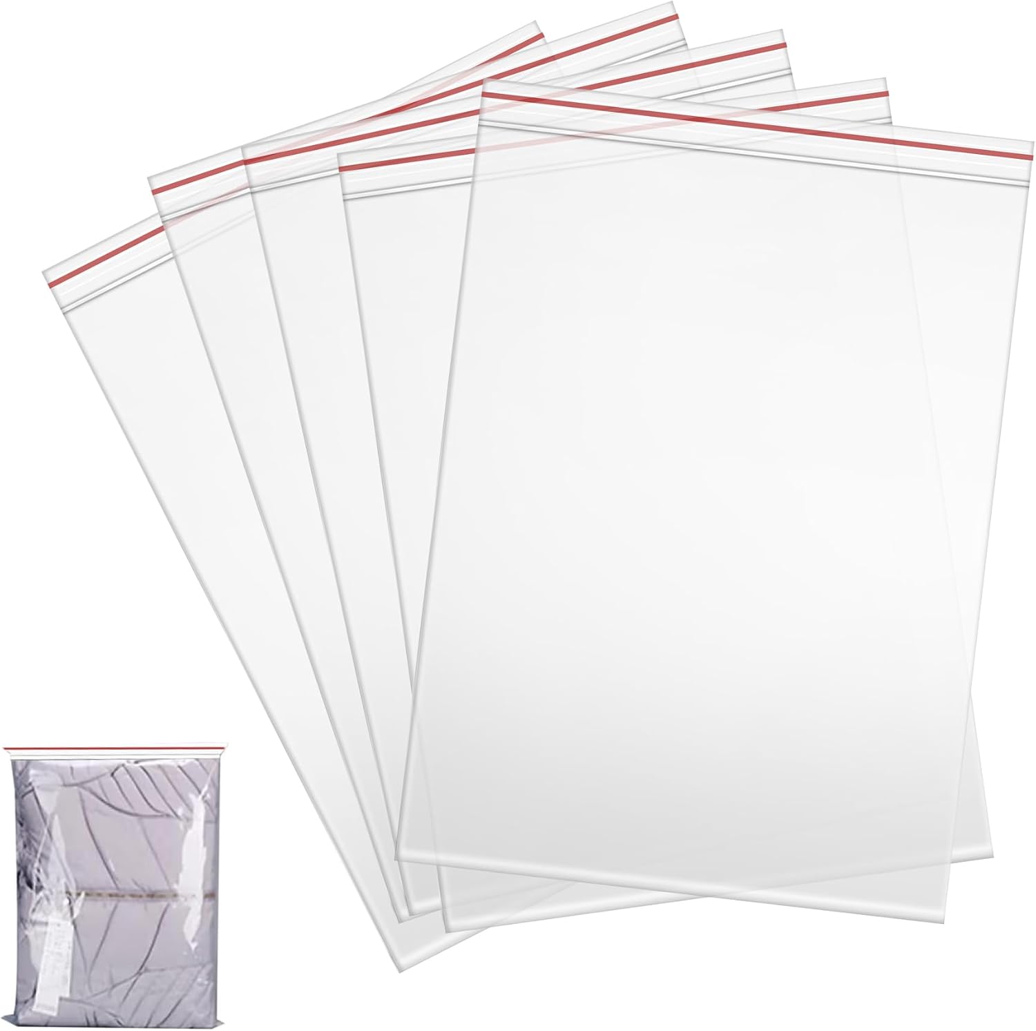 28x40cm Resealable Clear Plastic Bags Large Sealed Bag Storage Bag