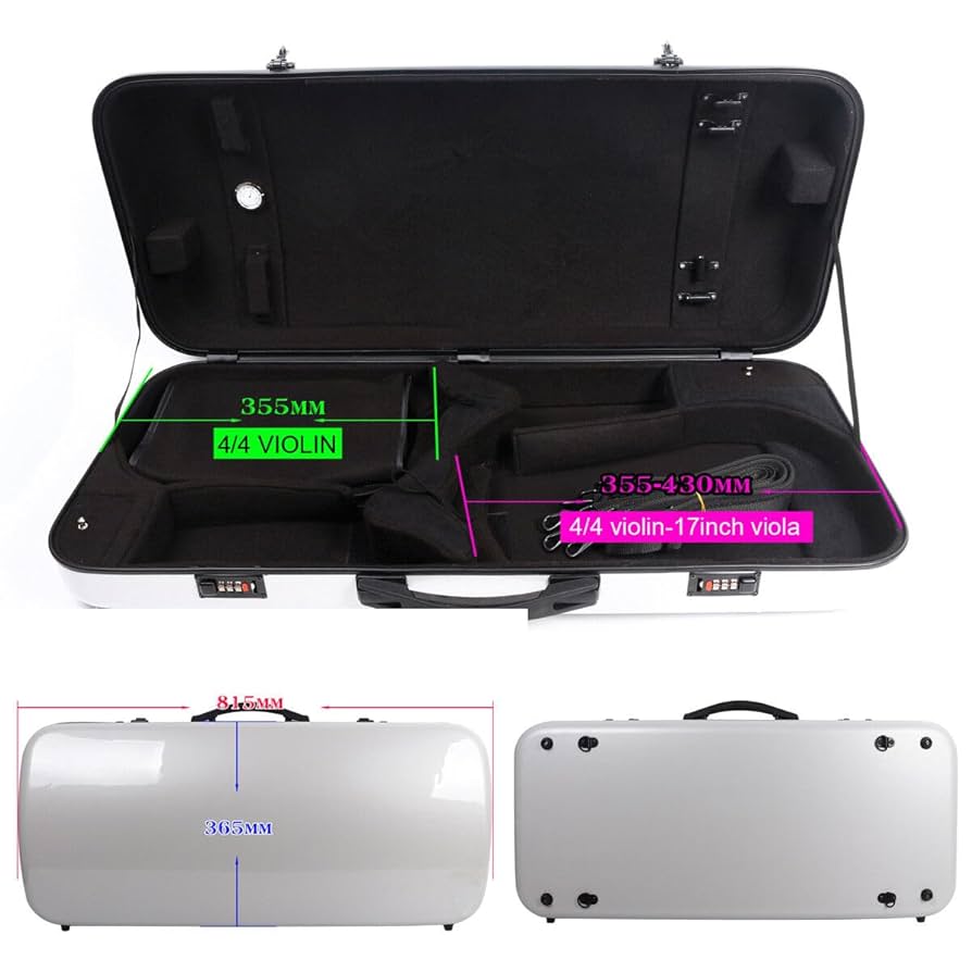 ビオラ ケース付き Amazon.co.jp: 15-17インチビオラケース、楽譜バッグ付き、複合