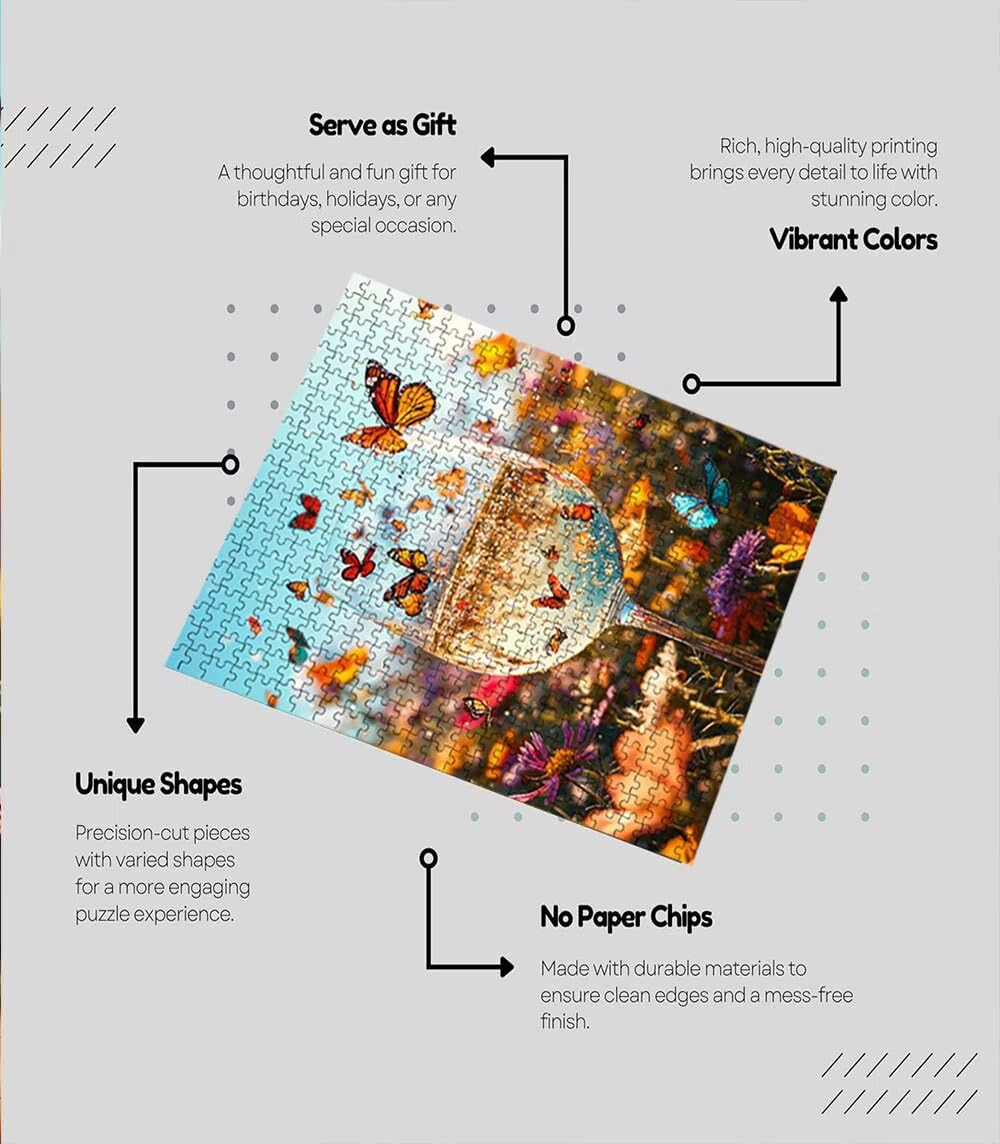 Puzzle 6000 elementów, puzzle atmosfery motyla dla dorosłych 6000, klasyczne puzzle, gra edukacyjna puzzle, niemożliwe wyzwanie, gra zręcznościowa dla całej rodziny, dekoracja ścian BXHZW4-379