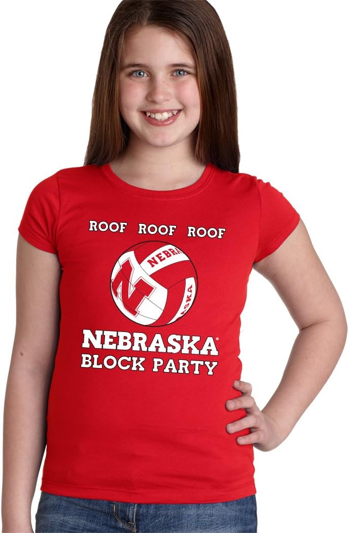 CornBorn Nebraska Girls T-Shirts - Choose Your Volleyball Design