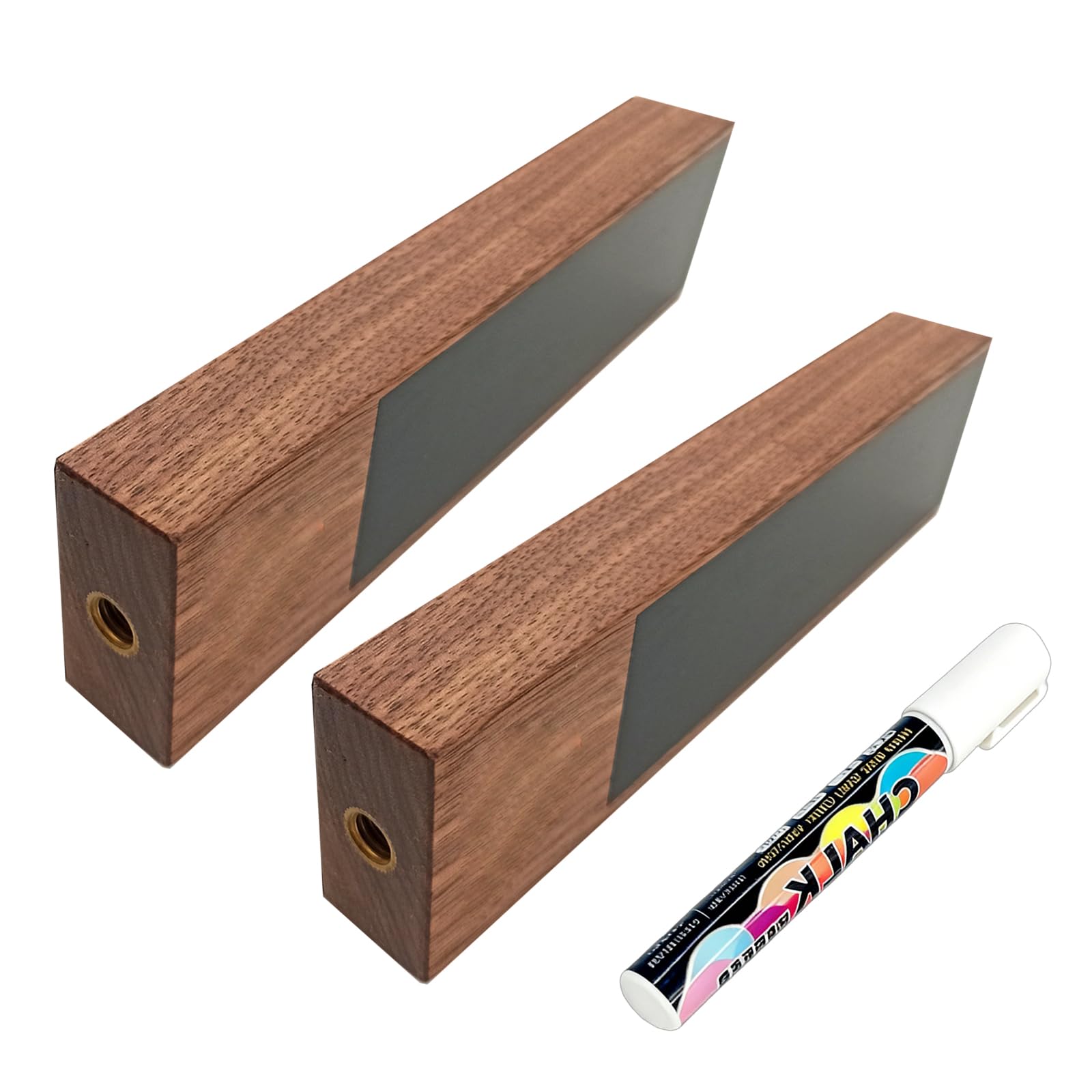 Elnwnnkc Ergonomic Tap Handle Wood Chalkboard Writable Keg Faucet Handle with Erasable Pen for Brewing Note Lover Gift Tap