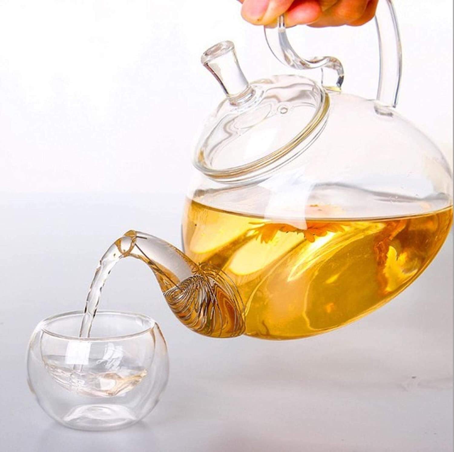 Czajniczek Szklany dzbanek na herbatę Szklany żaroodporny szklany ekspres do herbaty Gongfu z filtrem do herbaty-600 ml (kolor: 600 ml) (600 ml)