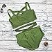 Prograce Women's Sexy Criss Cross High Waisted Bandage 2PCS Bikini Set, L Army Green