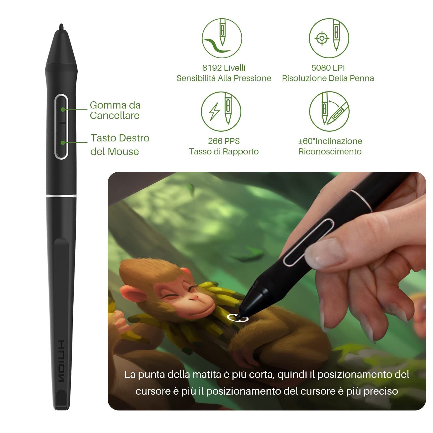 HUION Kamvas Pro 16 Tavoletta Grafica con Schermo in Vetro Laminato Antiriflesso Display Penna 120% Monitor Grafica sRGB Supporto Inclinazione Funzione (± 60 °) Penna Senza Batteria