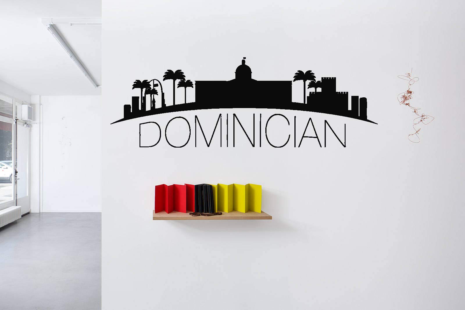 Wall Decals Decor City Skyline Decal-Dominican-West Indies-Vinyl-Sticker-Mural-Wall Art-World Decal-