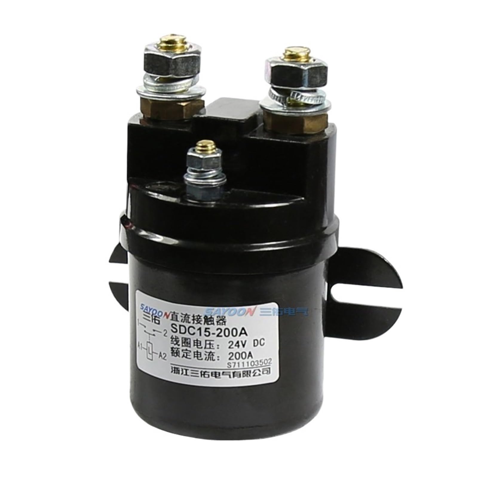 Contactor CC SDC15-200A QCC15-200A Relé de potencia de arranque 12V 24V 36V 48V 60V 72V 120V(Coli voltage 120VDC)