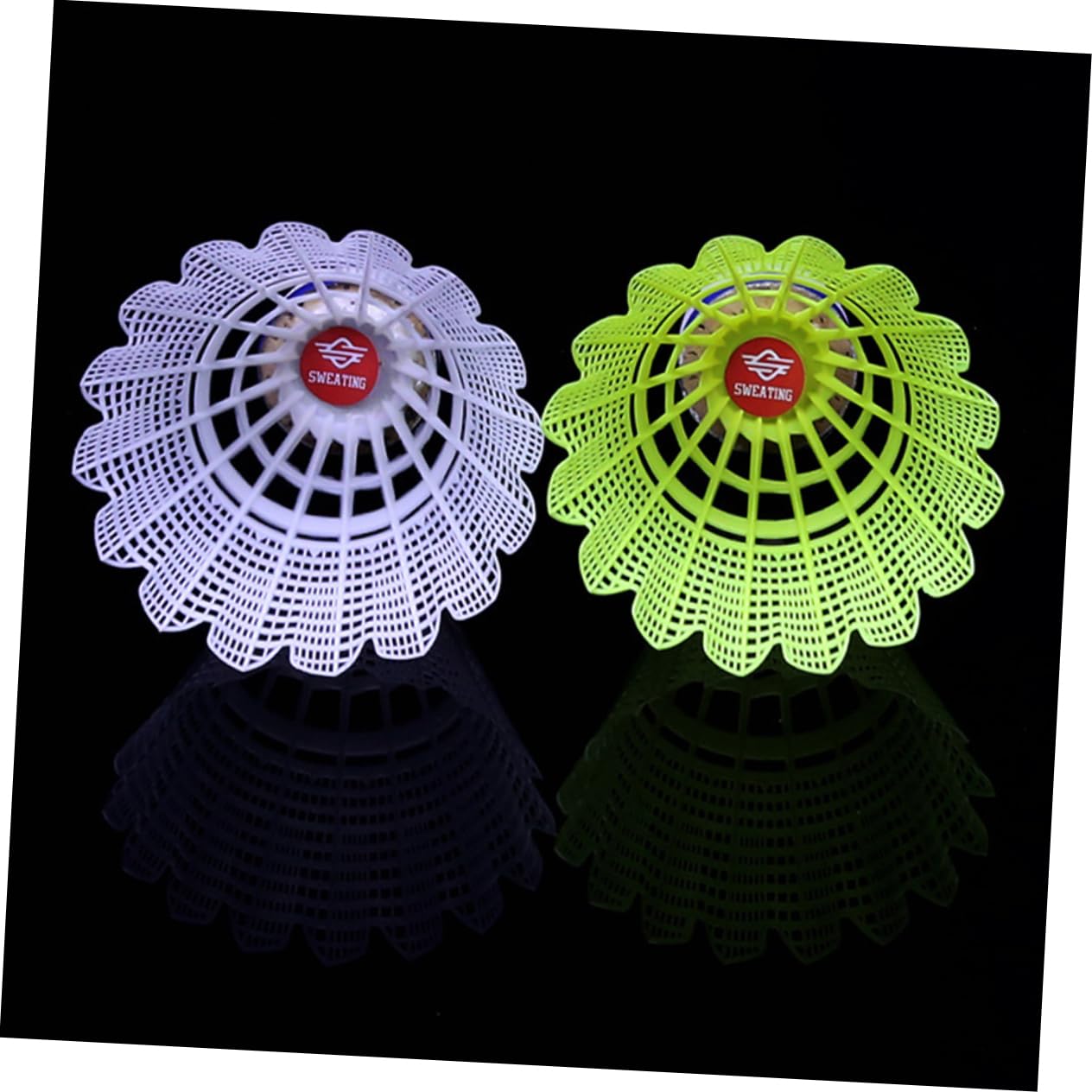 VICASKY 6pcs Lightweight Plastic Badminton Shuttlecocks for Durable Nylon Balls with Elasticity for School and Family Fun Yellow Color