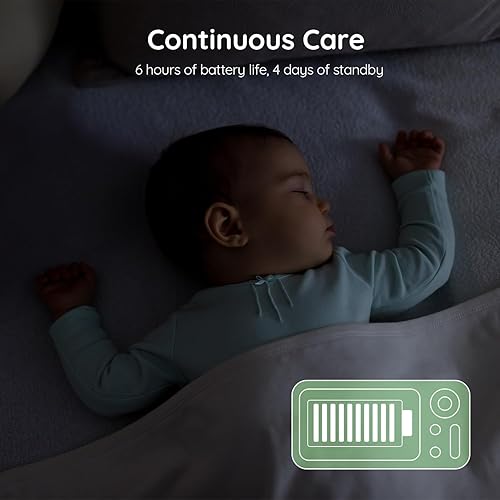 Miniatura 8 de BOIFUN Monitor de bebé con video de pantalla dividida WiFi, 2 cámaras, control de aplicación para teléfonos inteligentes y monitor LCD, zoom 4.3