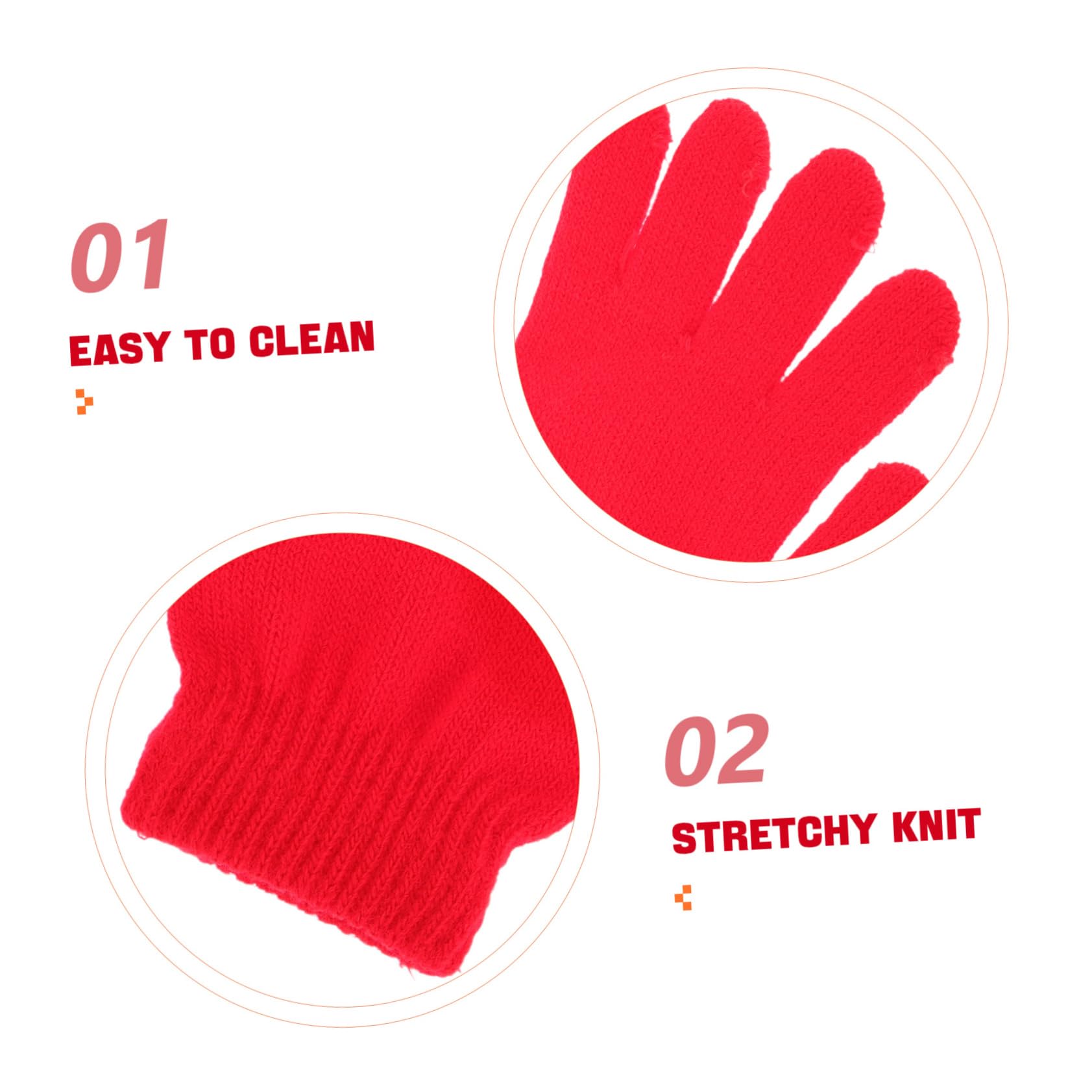 LIFKOME Guantes De Invierno Guantes De Punto Mitones Para Niños Guantes Calientes Para Niños 8- Guantes De Niños Lana Paquete Múltiple De Guantes Para Niños Guantes Niños Black