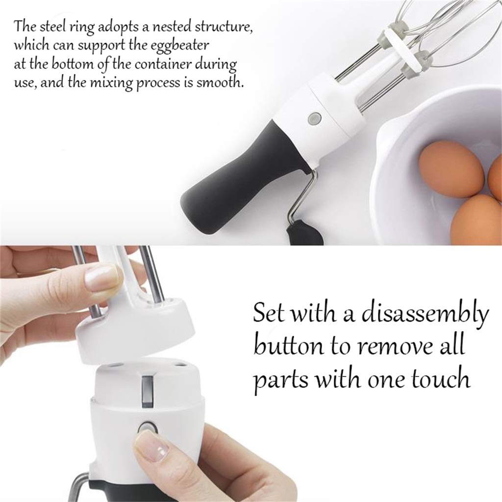 ZHANGXIAO Varillas de batir, Acero Inoxidable Antiséptico Antióxido Mango De Silicona Manual Multifunción Ahorrar Tiempo Ahorro De Trabajo